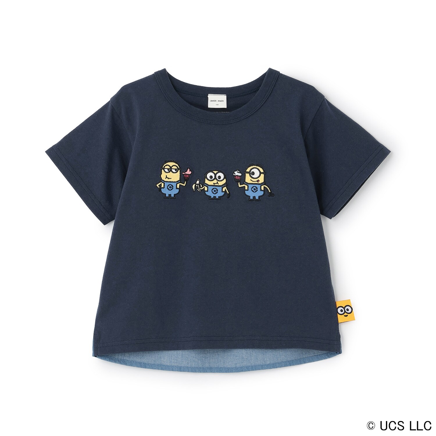 【ミニオン】布帛切り替え半袖Tシャツ