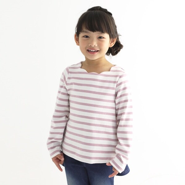 UVケア 衿スカラップTシャツ