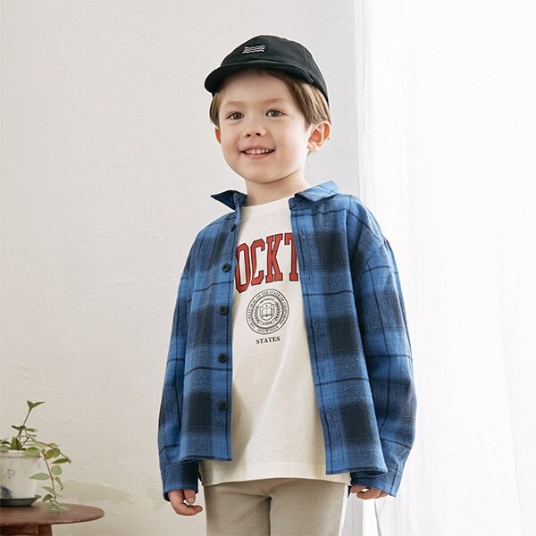 チェックワイドシャツ