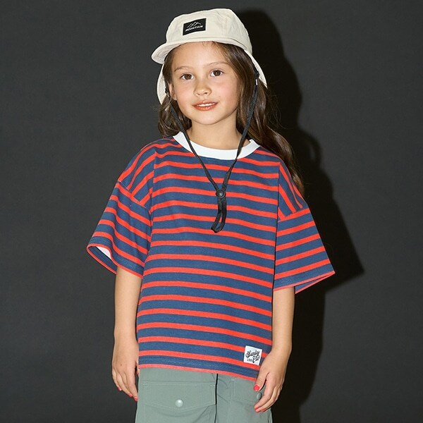 【カイテキ天竺】プリントボーダービッグTシャツ