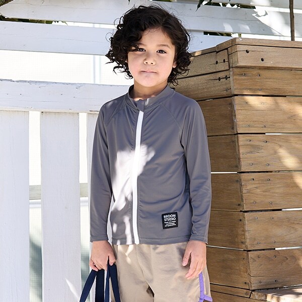 【SWIM】【UV加工】フルジップメッシュラッシュガード