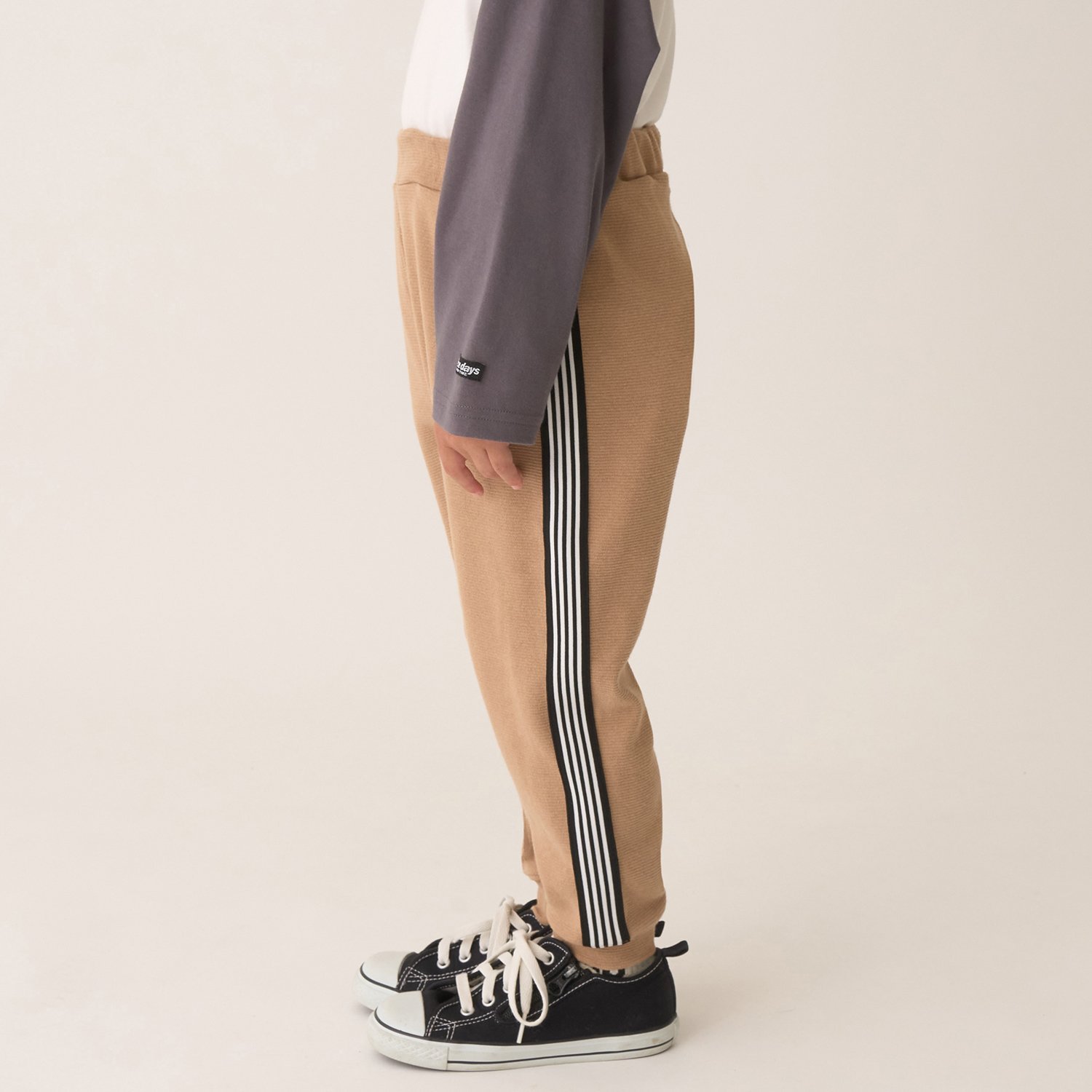 【ともパン】サイドラインテーパードパンツ