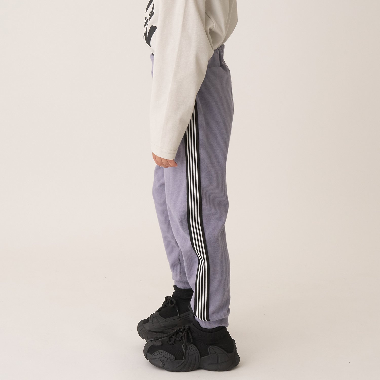 【ともパン】サイドラインテーパードパンツ