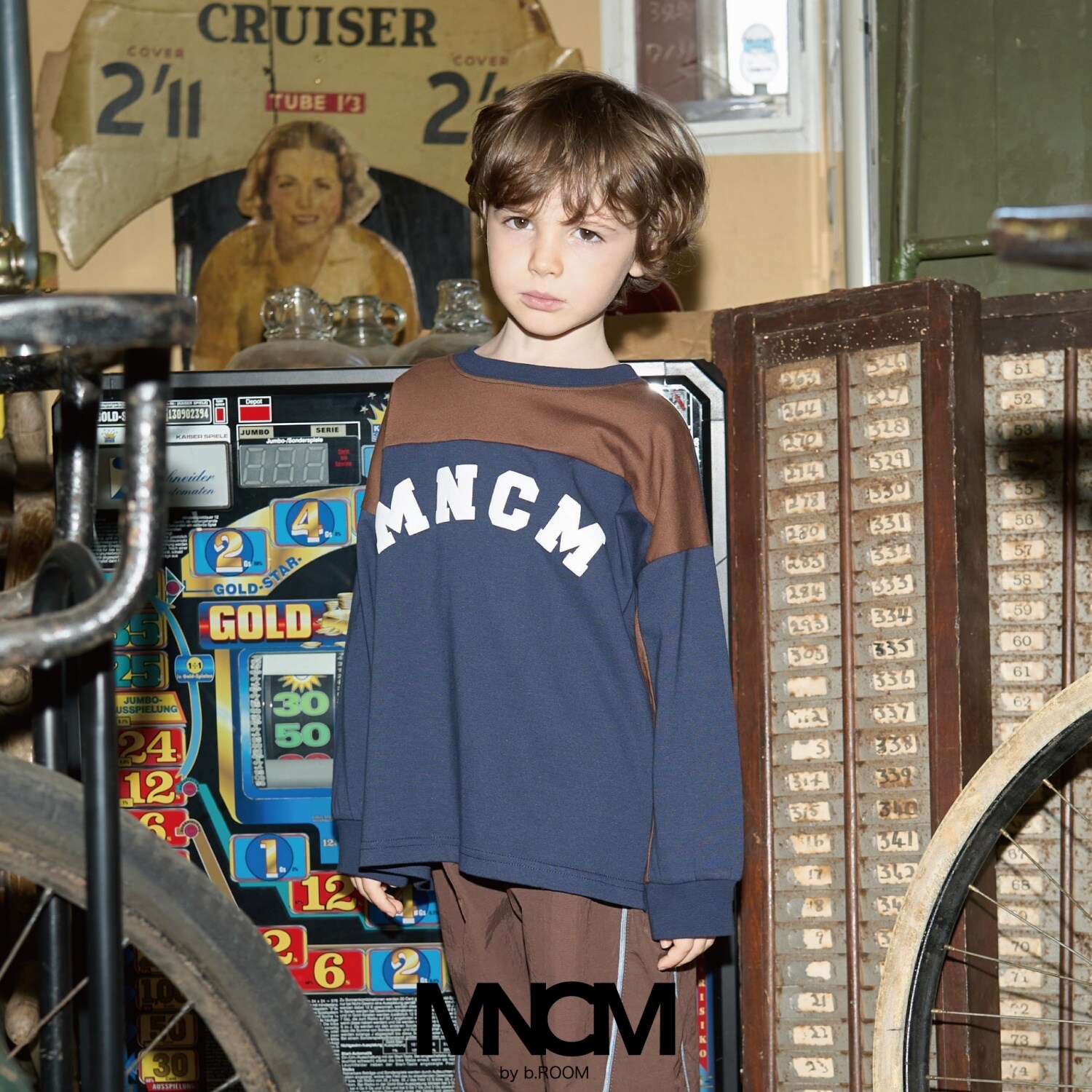 【MNCM】【カイテキ天竺】バイカラービッグTシャツ