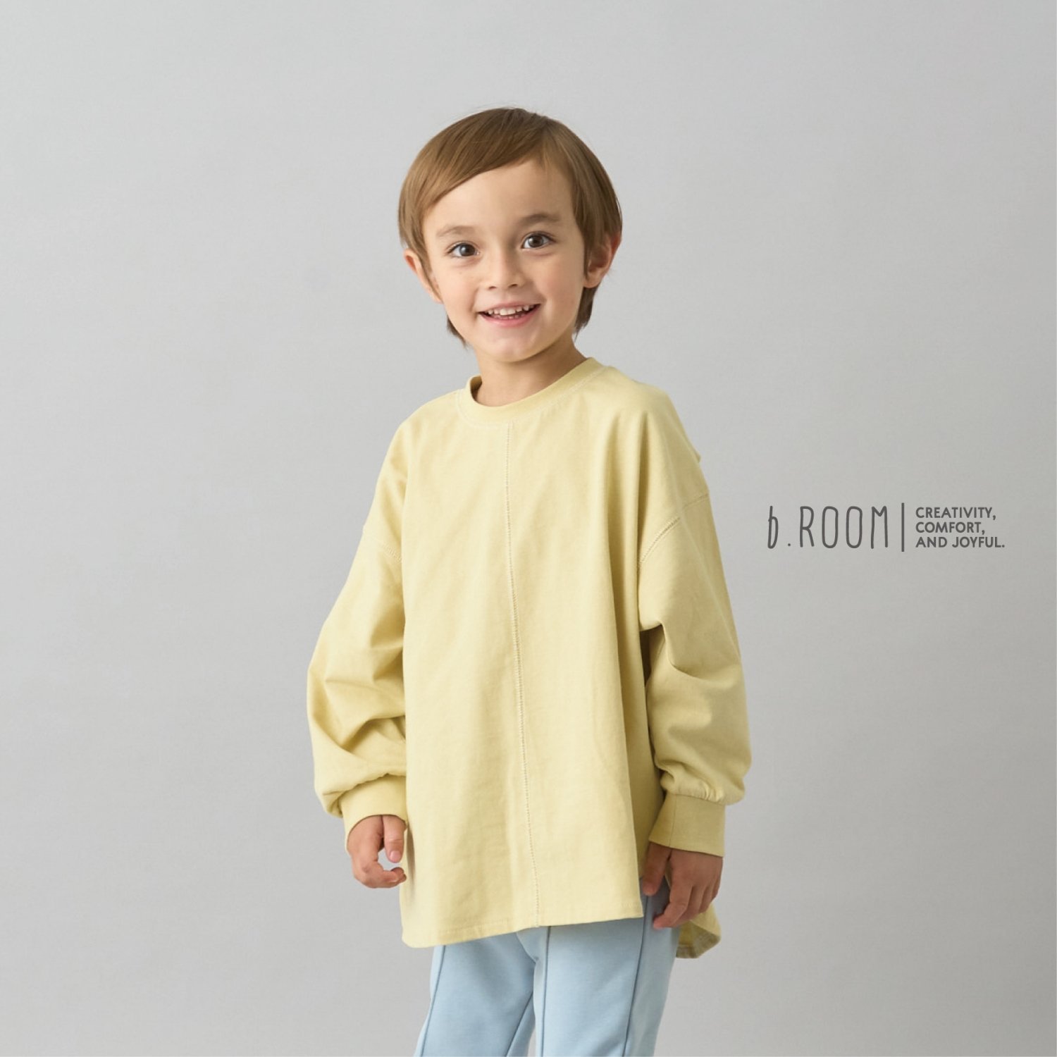 【デイリースタンダードウェアシリーズ】ゆるっとオーバーサイズのシンプル長袖Tシャツ