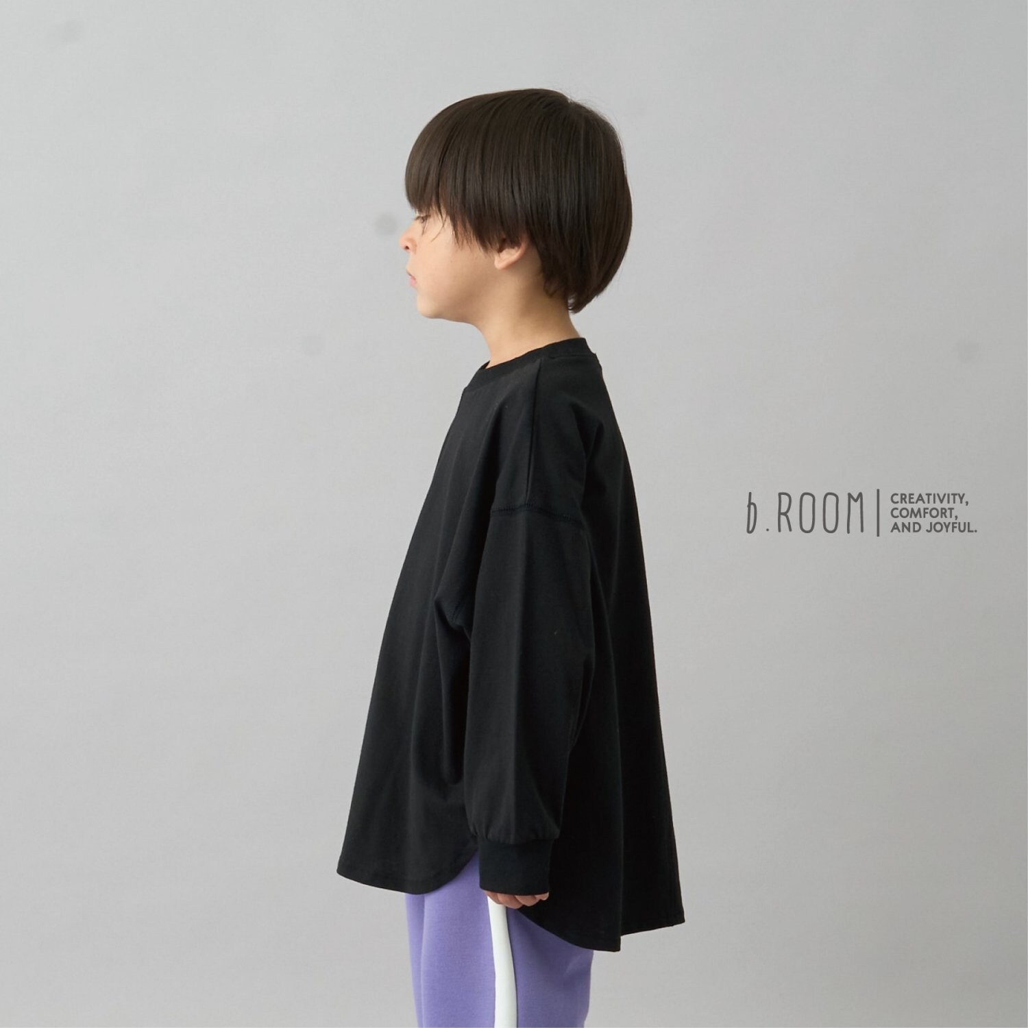 【デイリースタンダードウェアシリーズ】ゆるっとオーバーサイズのシンプル長袖Tシャツ