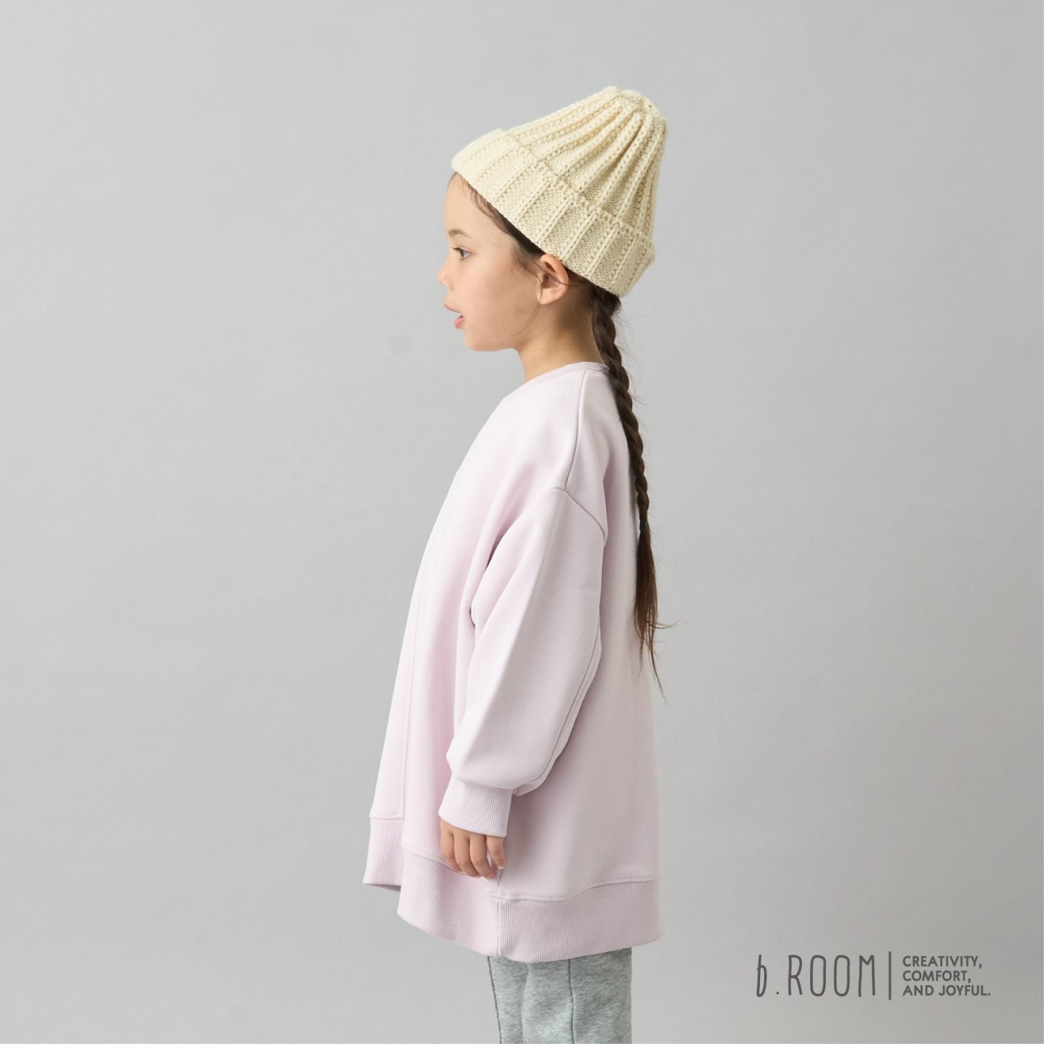 【デイリースタンダードウェアシリーズ】【吸水速乾】ぷくっとオーバーサイズの配色ステッチスウェット