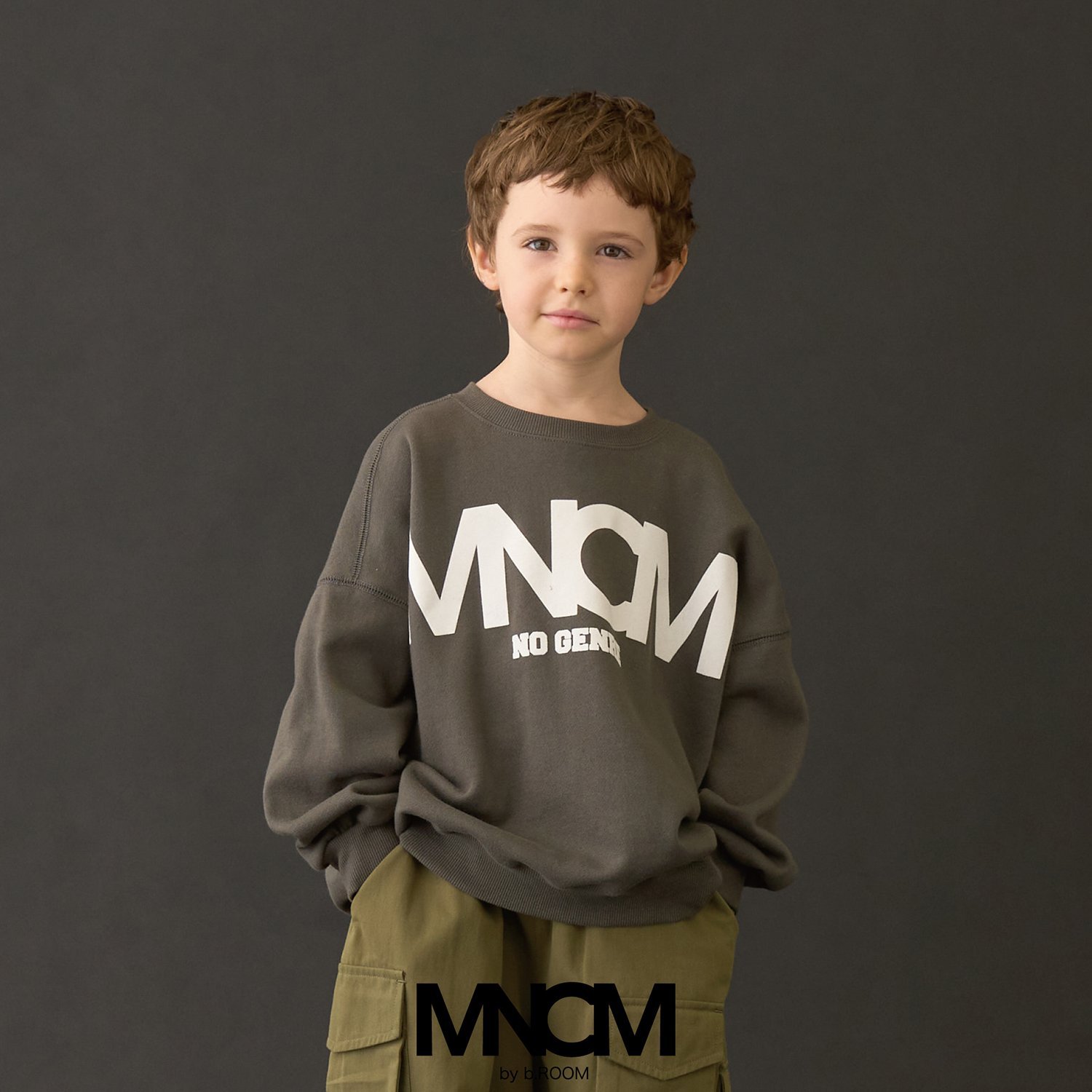 【MNCM】【毛玉バイバイ裏起毛】フロッキープリントビッグスウェット