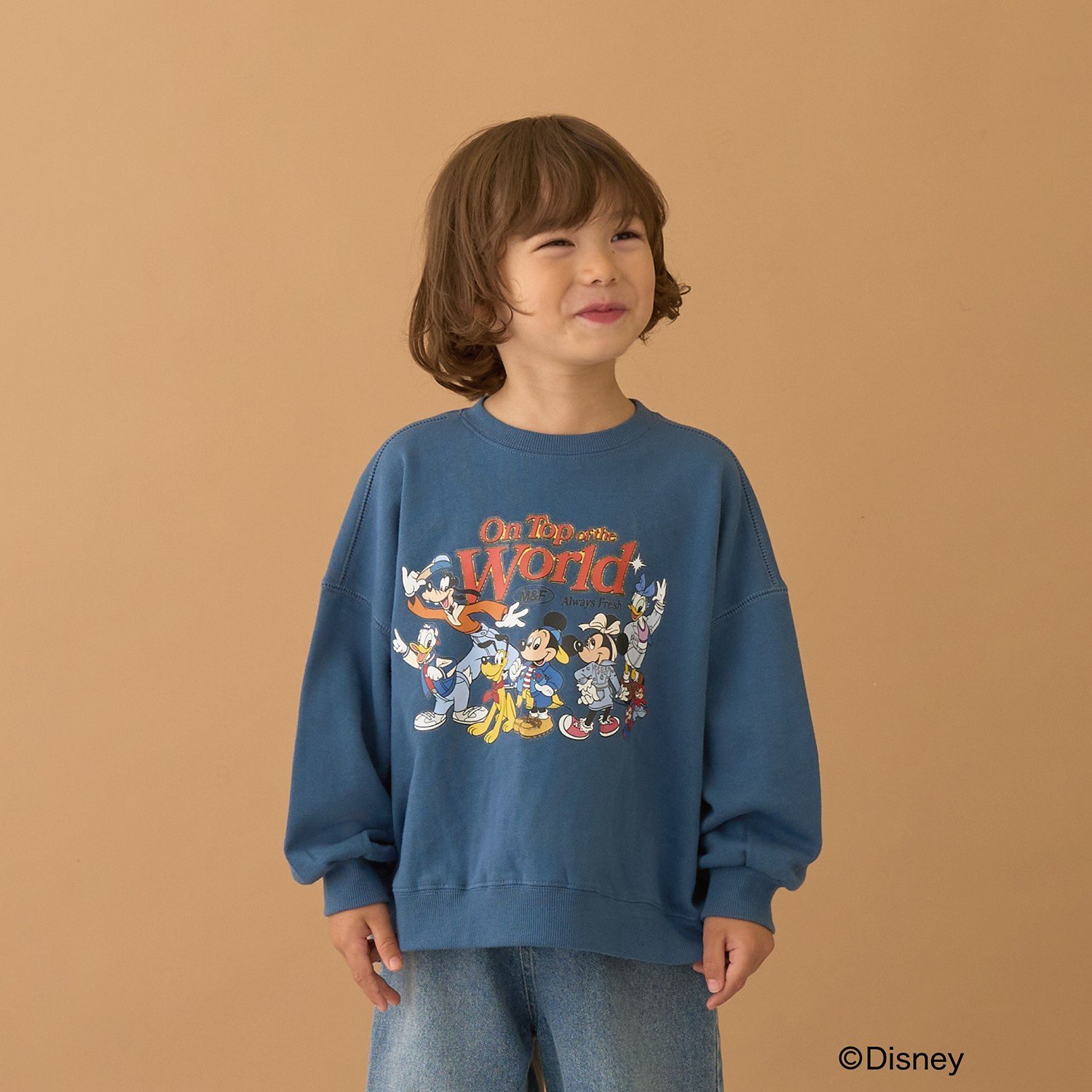 【Disney】【毛玉バイバイ裏毛】ミッキー＆フレンズ/スウェット