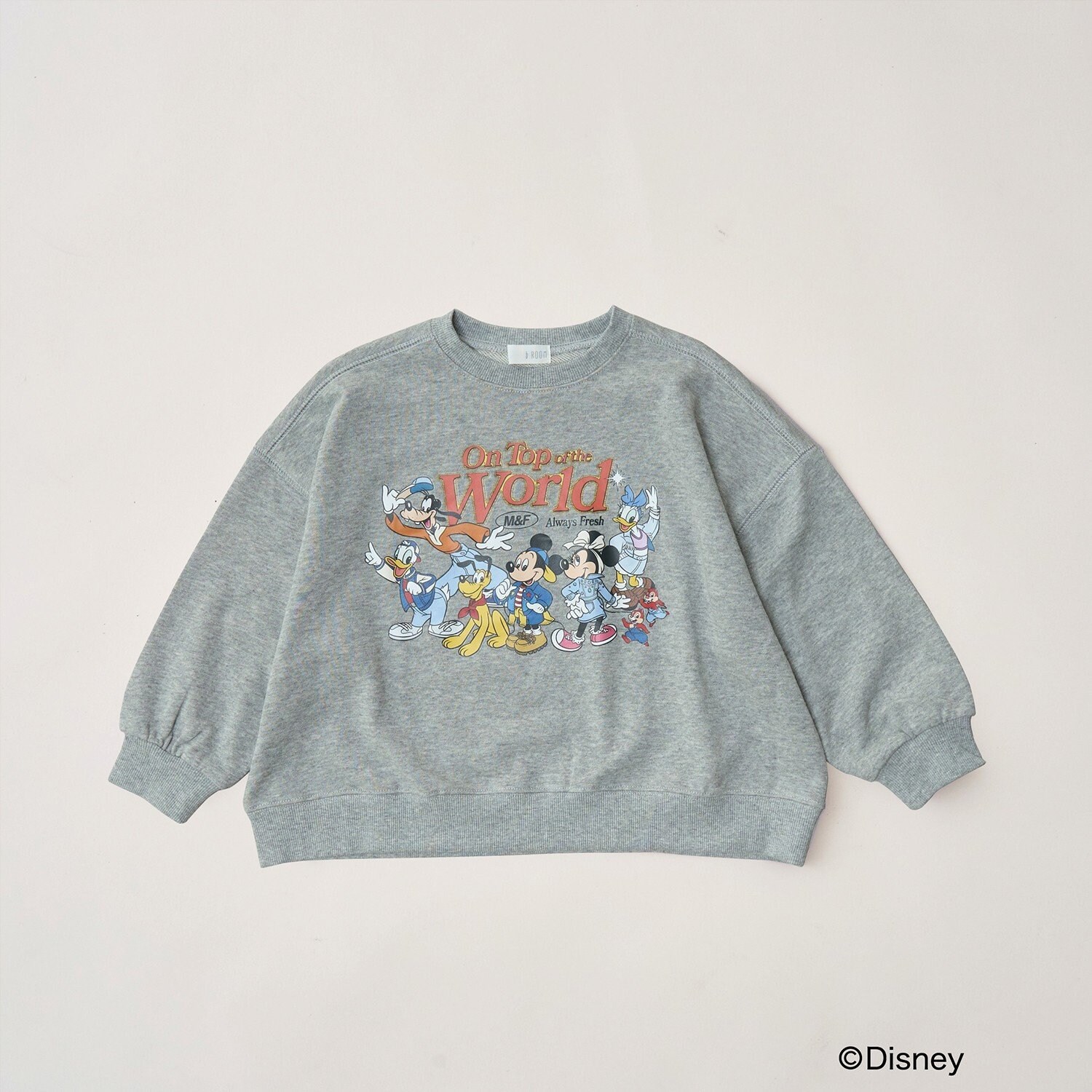 【Disney】【毛玉バイバイ裏毛】ミッキー＆フレンズ/スウェット