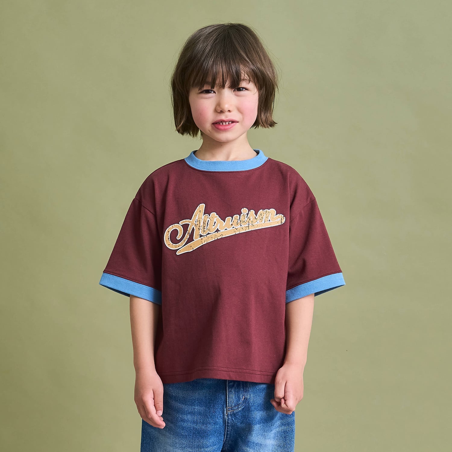 【防汚・速乾・型崩れしない】カスレロゴプリントリンガーTシャツ