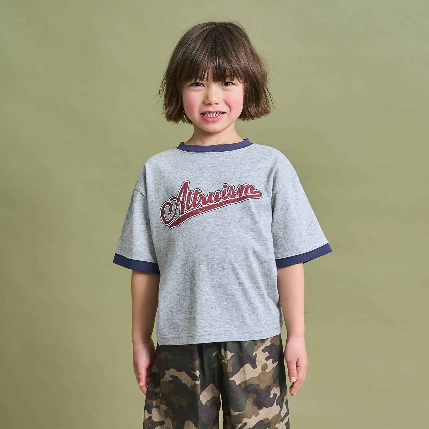 【防汚・速乾・型崩れしない】カスレロゴプリントリンガーTシャツ