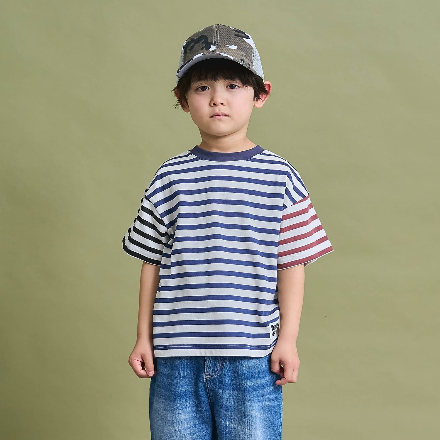 【防汚・速乾・型崩れしない】【どちらが前でもOK】テトラード配色Tシャツ