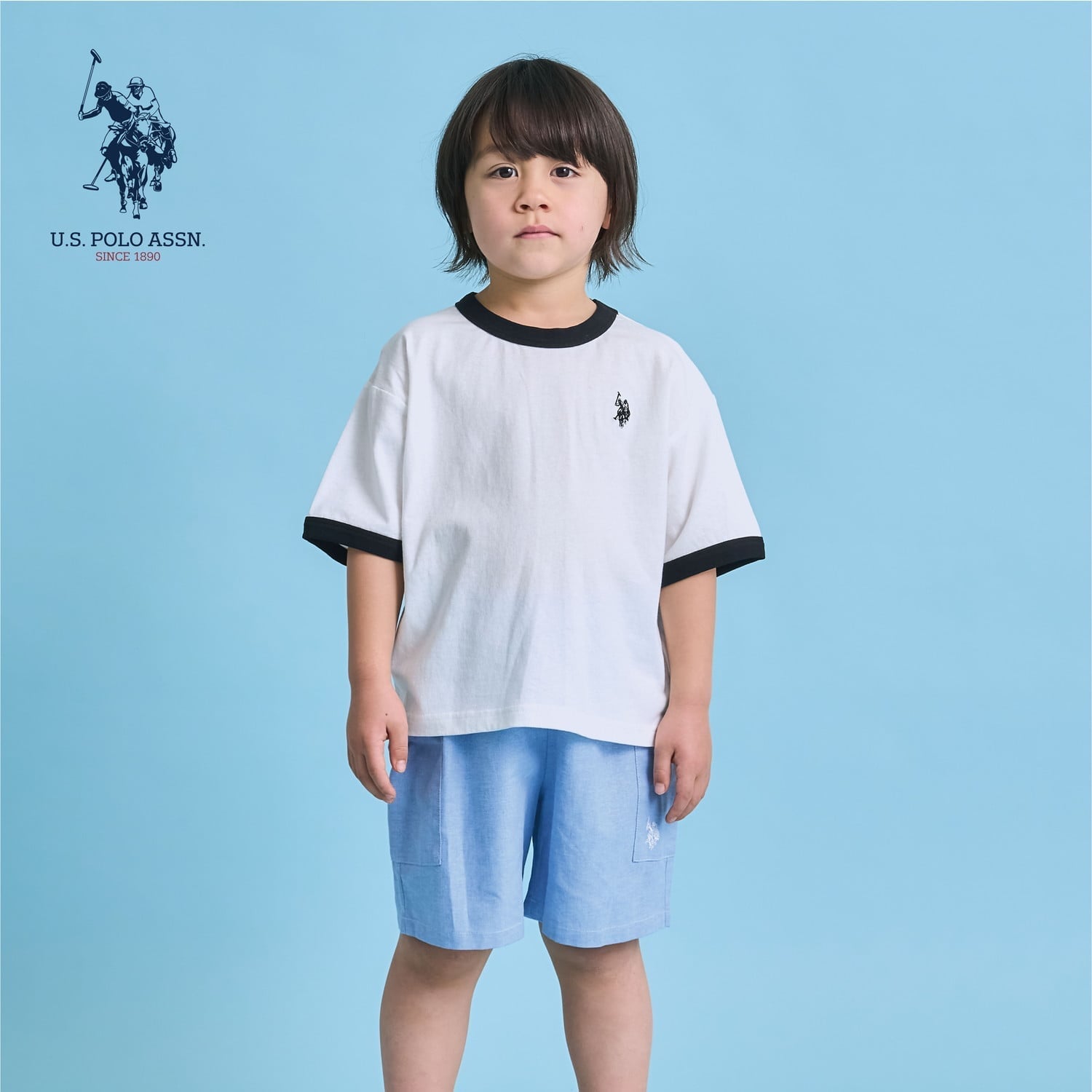 【U.S. POLO ASSN.】ワイドシルエットリンガーTシャツ