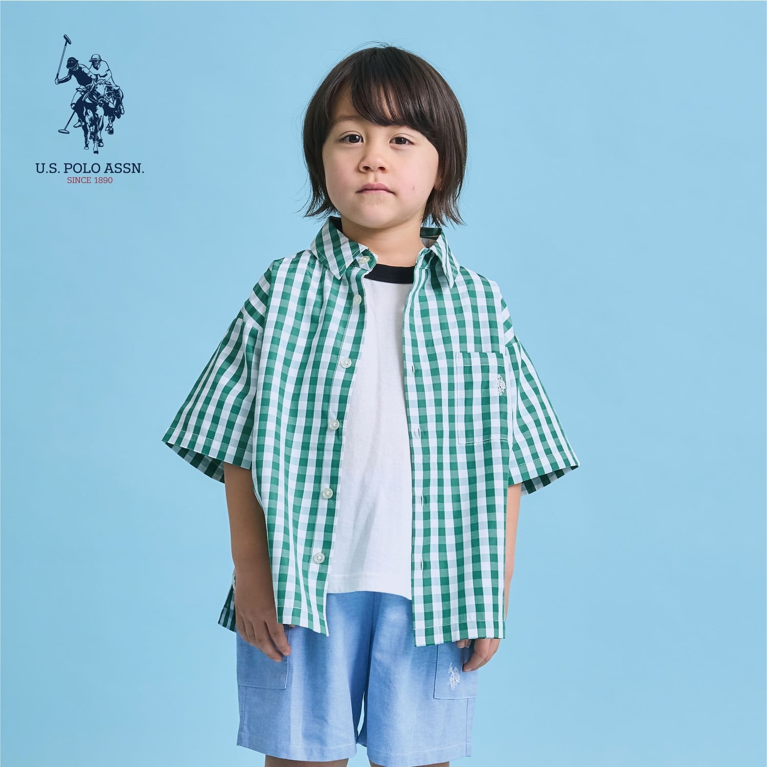 【U.S. POLO ASSN.】【セットアップ可】半袖リラックスシャツ