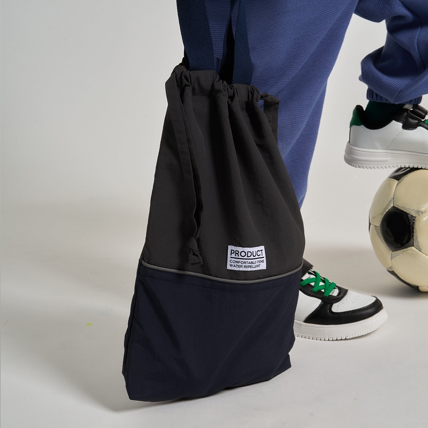 【スクール対応】【撥水・防汚・耐久・UV】シューズバッグ(反射シート付き)