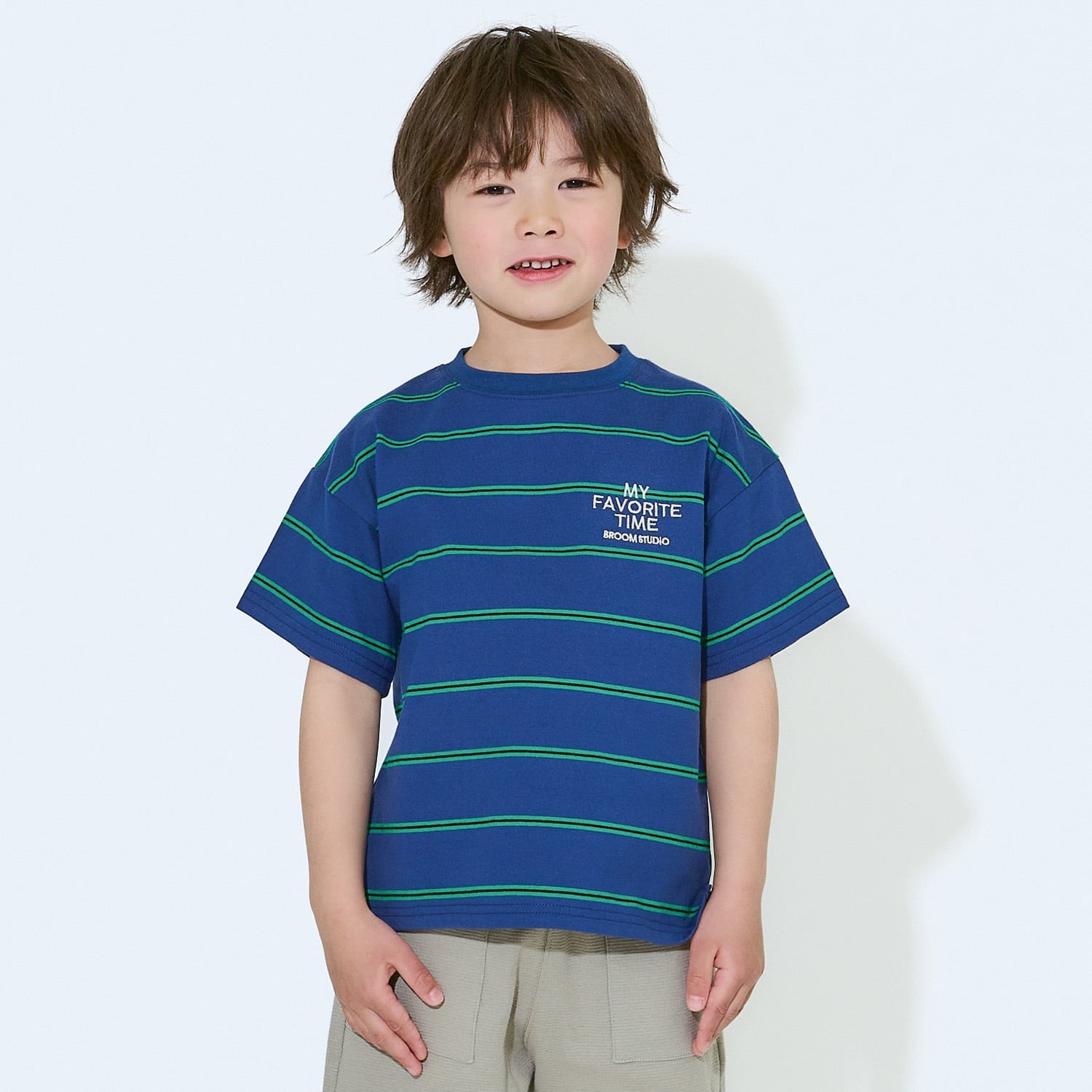 先染ボーダービッグシルエットTシャツ