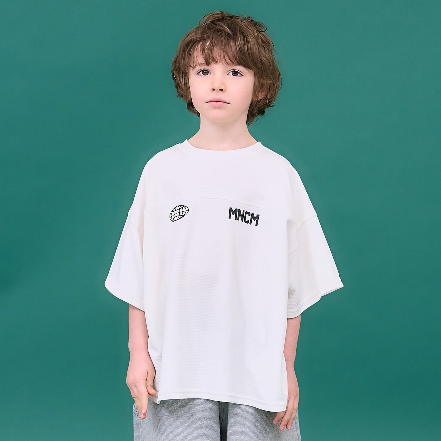 【セットアップ可】どちらが前でもOK！メッシュビッグサイズTシャツ【MNCM】