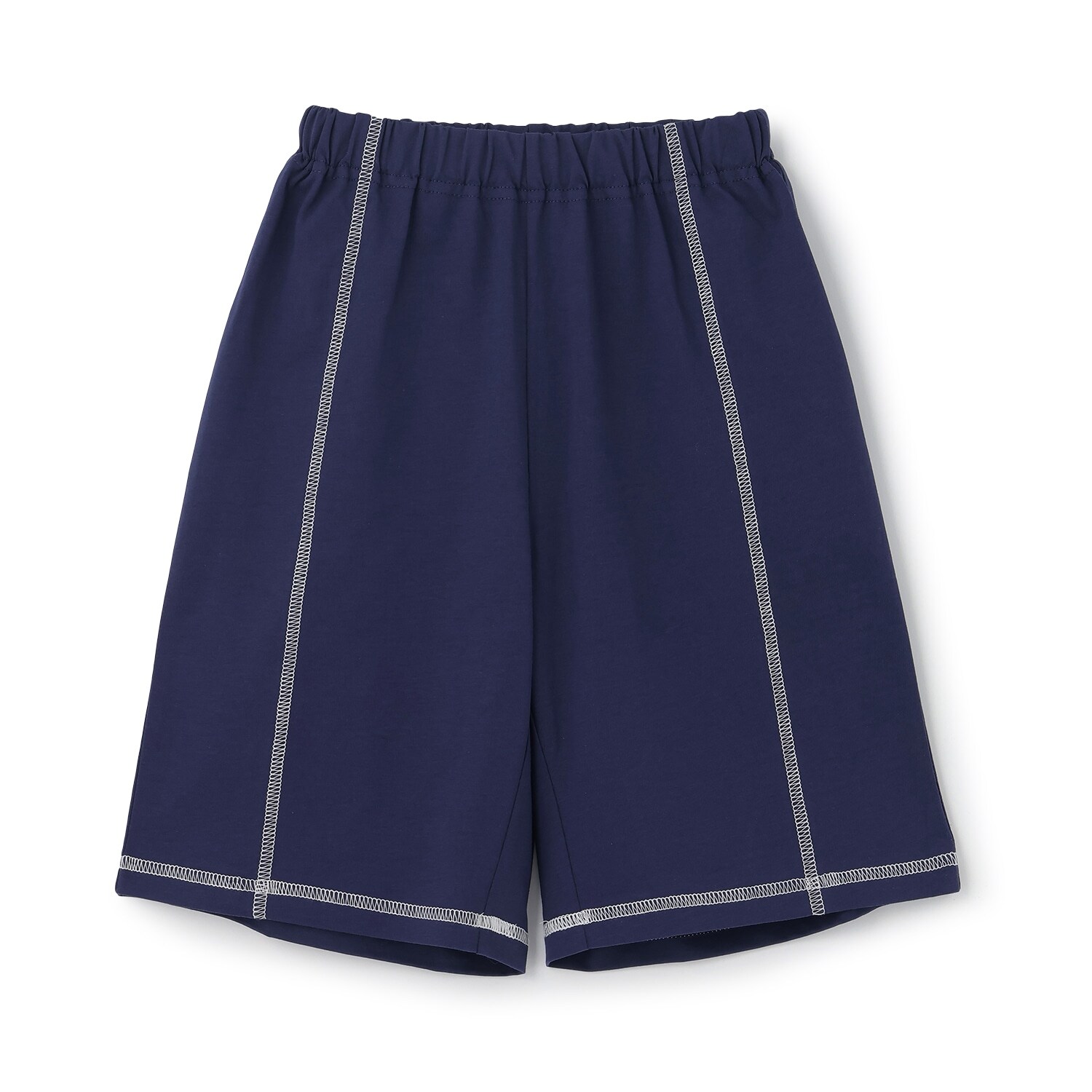 【予約/6月中旬～下旬入荷予定】【熱をブロック】配色ステッチ4分丈パンツ
