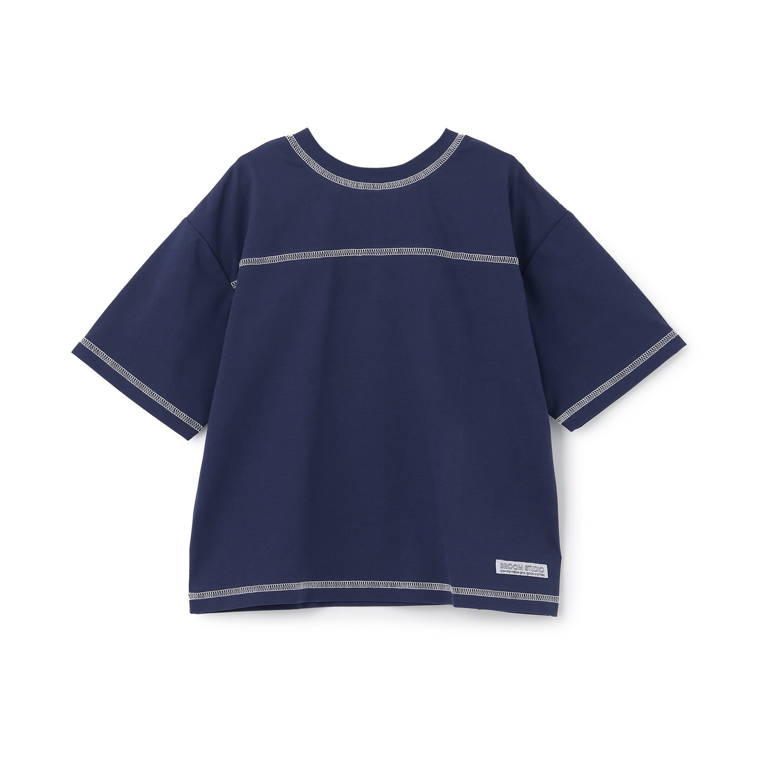 【予約/6月中旬～下旬入荷予定】【熱をブロック】【どちらが前でもOK】配色ステッチTシャツ