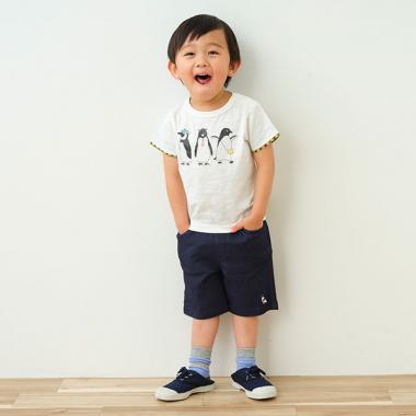 バイカラーハーフパンツ