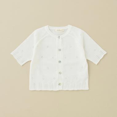 透かし編カーディガン【日本製】