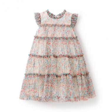 リバティプリントチュールドレス【日本製】