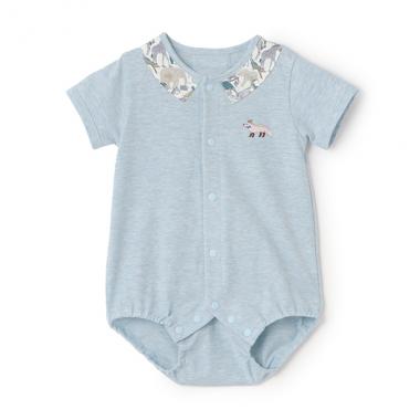 【オーガニック】リバティ衿ボディスーツ【日本製】