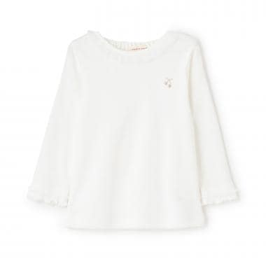 フリル衿メロー長袖Tシャツ