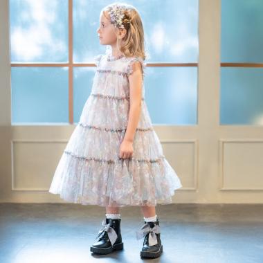 リバティプリントチュールドレス【日本製】