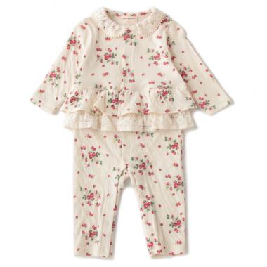 オーガニックコットン 野イチゴカバーオール【日本製】