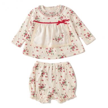 オーガニックコットン 野イチゴベビースーツ【日本製】