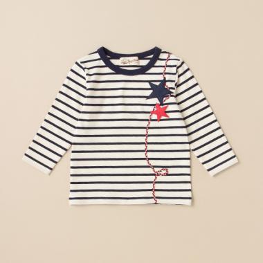 ボーダースター長袖Ｔシャツ