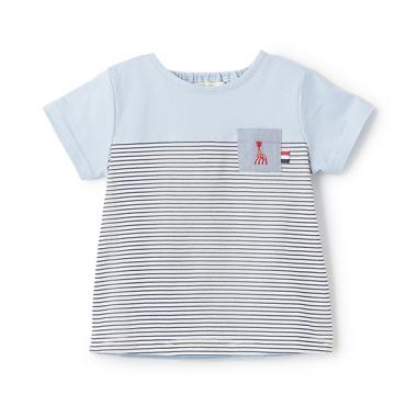 ボーダー切替半袖Tシャツ