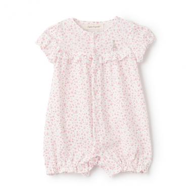 花柄天竺ショートオール