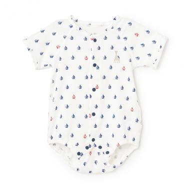 ヨットプリントボディスーツ【日本製】