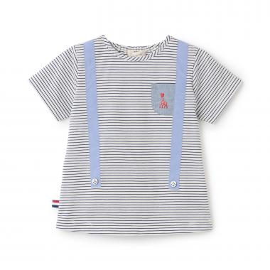ボーダーサスペンダー半袖Ｔシャツ