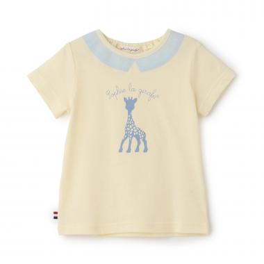 衿つきソフィプリント半袖Tシャツ