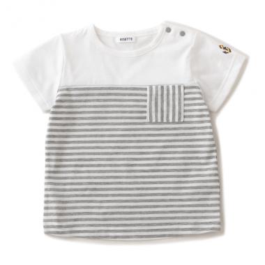 【KISETTE】 ボーダー切り替えTEE【日本製】