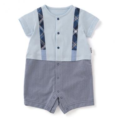 【KISETTE】 チェックサスペンダーショートオール【日本製】