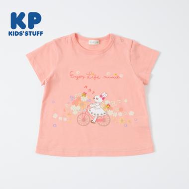 うさぎグラフィックの半袖Tシャツ(80～90)