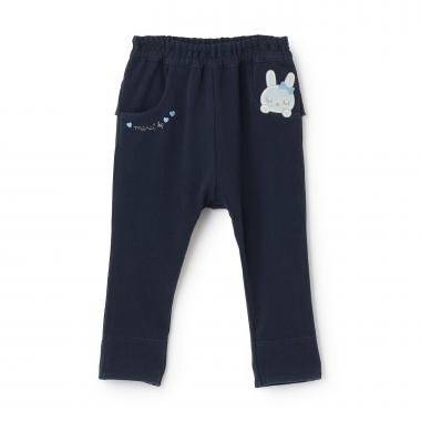 mimiちゃんアップリケ ヒップフリル ニットツイル パンツ