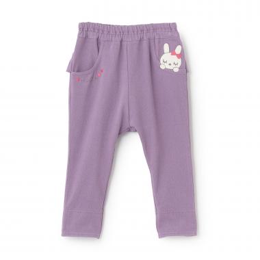 mimiちゃんアップリケ ヒップフリル ニットツイル パンツ