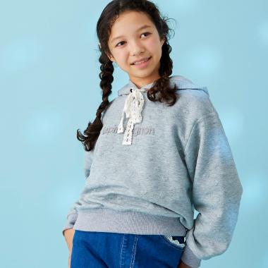 trois lapins ハートキルトジャカード プルパーカ