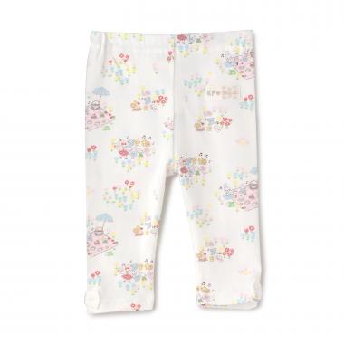 ベア天竺総柄 スパッツ 7分丈