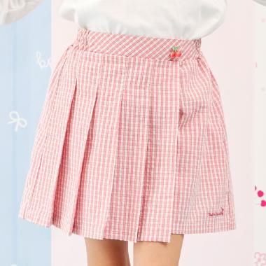 【Trois Lapins】 先染チェック ラップスカパン