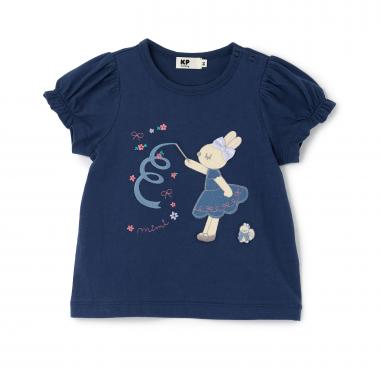 mimiちゃん アップリケ Tシャツ