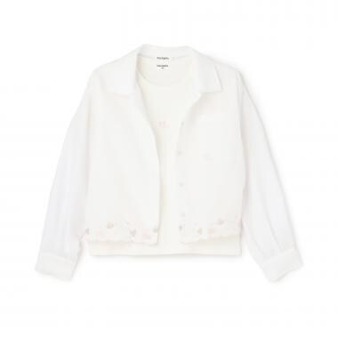 【Trois Lapins】 サッカーストライプシャツ×インナー セット