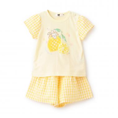 天竺×先染チェック 上下セット