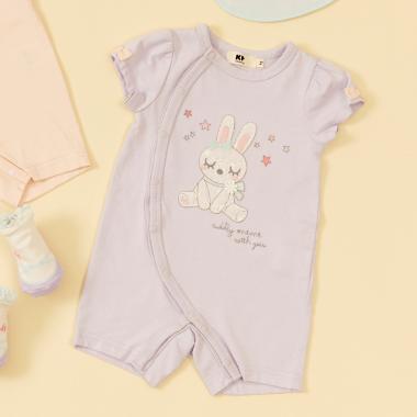 mimiちゃん アップリケ刺しゅう ショートオール